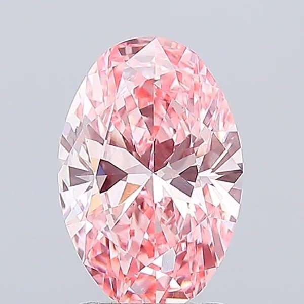 Loose Diamond - OVAL 2.5ct Fancy Vivid Pink VVS2: Loose Diamond - OVAL 2.5ct Fancy Vivid Pink VVS2 Source: This is a real non-mined Diamond that has been grown in a lab Shape: OVAL Carats: 2.5 Color: Fancy Vivid Pink Certification: IGI Video: