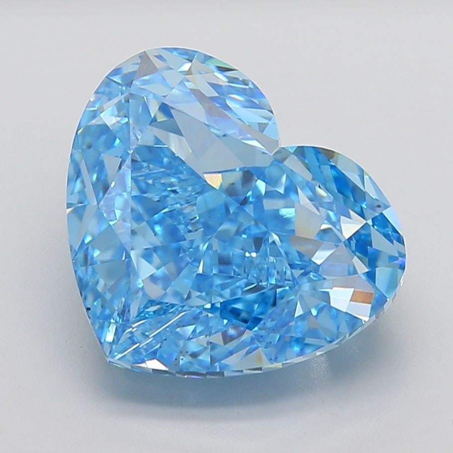 Loose Diamond - HEART 14.53ct Fancy Vivid Blue VS1: Loose Diamond - HEART 14.53ct Fancy Vivid Blue VS1 Source: This is a real non-mined Diamond that has been grown in a lab Shape: HEART Carats: 14.53 Color: Fancy Vivid Blue Certification: IGI The Diamo