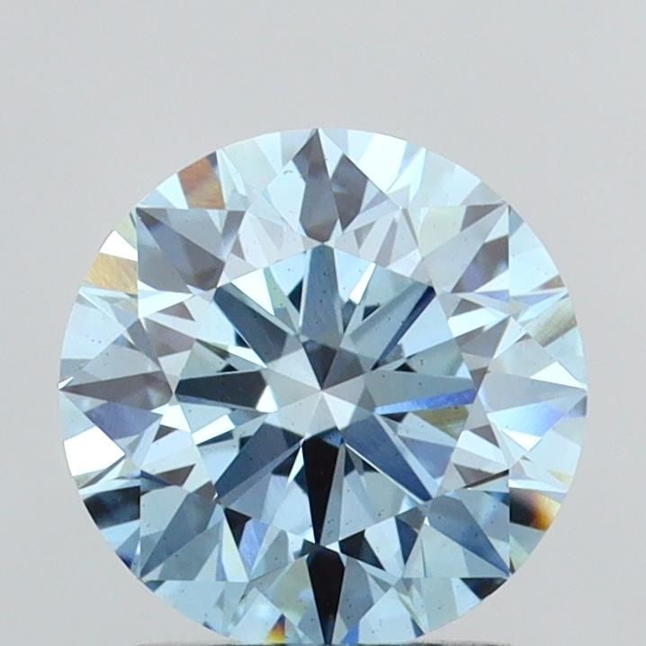 Ideal Loose Diamond - ROUND 1.54ct Fancy Vivid Blue VS2: Ideal Loose Diamond - ROUND 1.54ct Fancy Vivid Blue VS2 Source: This is a real non-mined Diamond that has been grown in a lab Shape: ROUND Carats: 1.54 Color: Fancy Vivid Blue Certification: IGI Video