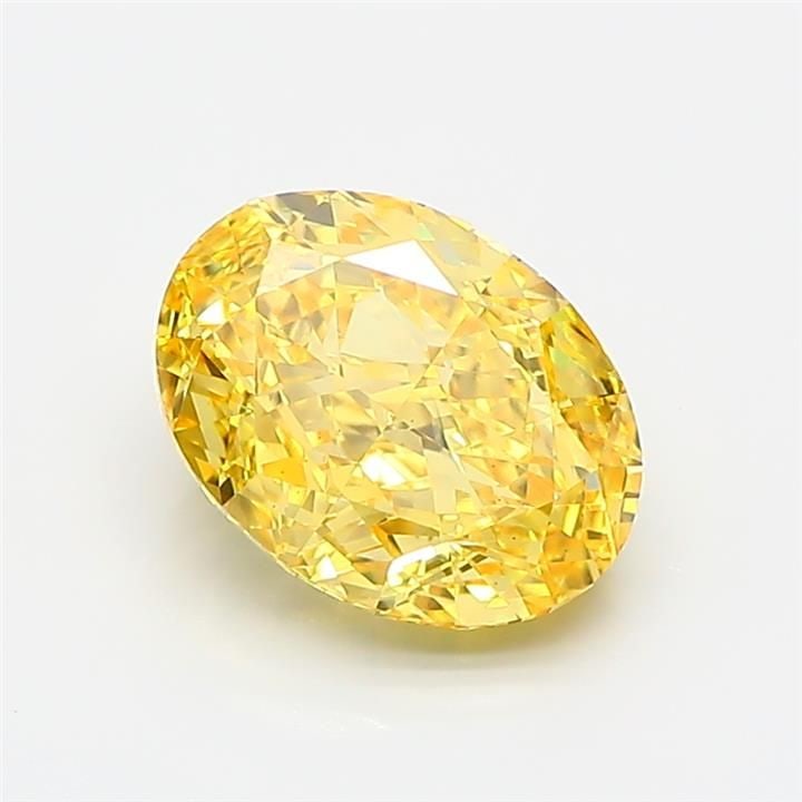 Loose Diamond - OVAL 2.34ct Fancy Vivid Yellow VS2: Loose Diamond - OVAL 2.34ct Fancy Vivid Yellow VS2 Source: This is a real non-mined Diamond that has been grown in a lab Shape: OVAL Carats: 2.34 Color: Fancy Vivid Yellow Certification: IGI Video:
