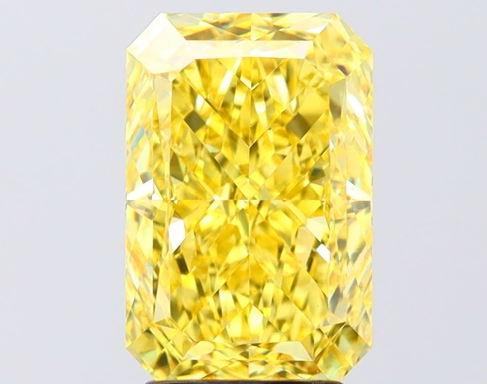 Loose Diamond - RADIANT 3.54ct Fancy Vivid Yellow VS1: Loose Diamond - RADIANT 3.54ct Fancy Vivid Yellow VS1 Source: This is a real non-mined Diamond that has been grown in a lab Shape: RADIANT Carats: 3.54 Color: Fancy Vivid Yellow Certification: IGI Vid