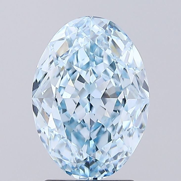 Loose Diamond - OVAL 3.03ct Fancy Intense Blue VVS2: Loose Diamond - OVAL 3.03ct Fancy Intense Blue VVS2 Source: This is a real non-mined Diamond that has been grown in a lab Shape: OVAL Carats: 3.03 Color: Fancy Intense Blue Certification: IGI Video: