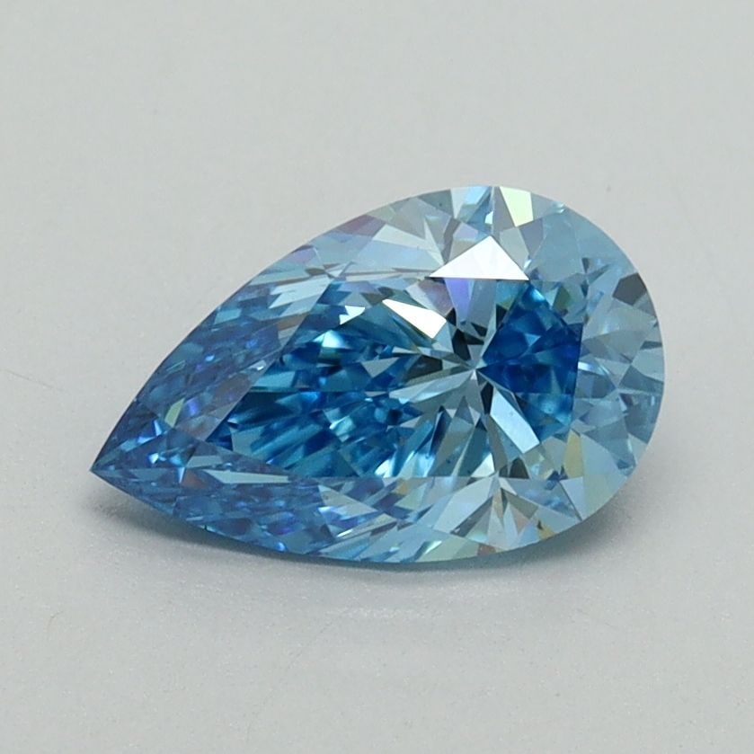 Loose Diamond - PEAR 1.01ct Fancy Vivid Blue VS2: Loose Diamond - PEAR 1.01ct Fancy Vivid Blue VS2 Source: This is a real non-mined Diamond that has been grown in a lab Shape: PEAR Carats: 1.01 Color: Fancy Vivid Blue Certification: IGI Video: