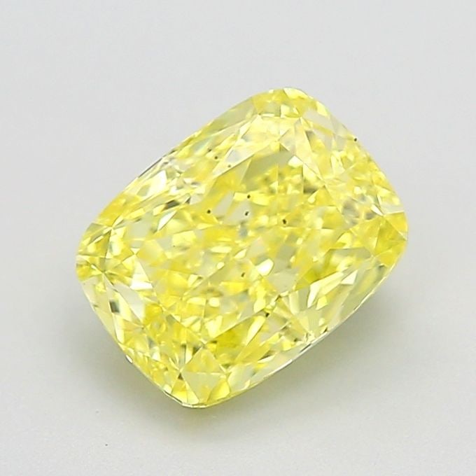 Loose Diamond - CUSHION MODIFIED 1.54ct Fancy Intense Yellow VS2: Loose Diamond - CUSHION MODIFIED 1.54ct Fancy Intense Yellow VS2 Source: This is a real non-mined Diamond that has been grown in a lab Shape: CUSHION MODIFIED Carats: 1.54 Color: Fancy Intense Yellow 
