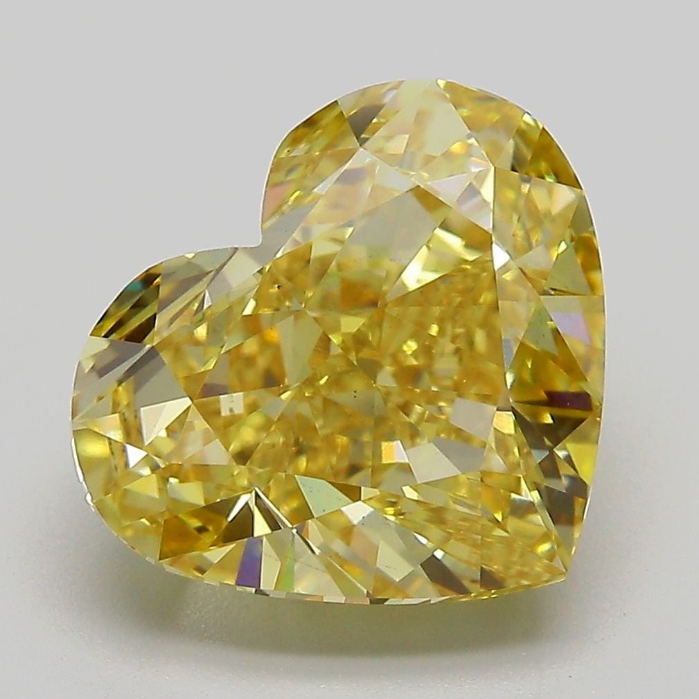 Loose Diamond - HEART 5.96ct Fancy Intense Yellow VS2: Loose Diamond - HEART 5.96ct Fancy Intense Yellow VS2 Source: This is a real non-mined Diamond that has been grown in a lab Shape: HEART Carats: 5.96 Color: Fancy Intense Yellow Certification: IGI Vid