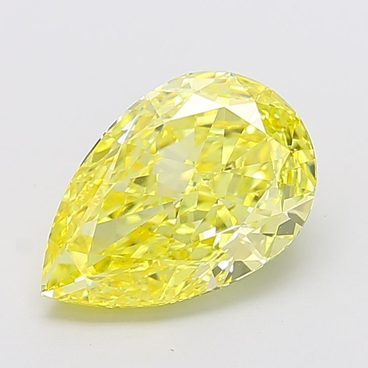 Loose Diamond - PEAR 4.09ct Fancy Vivid Yellow VS1 (1 of 1)