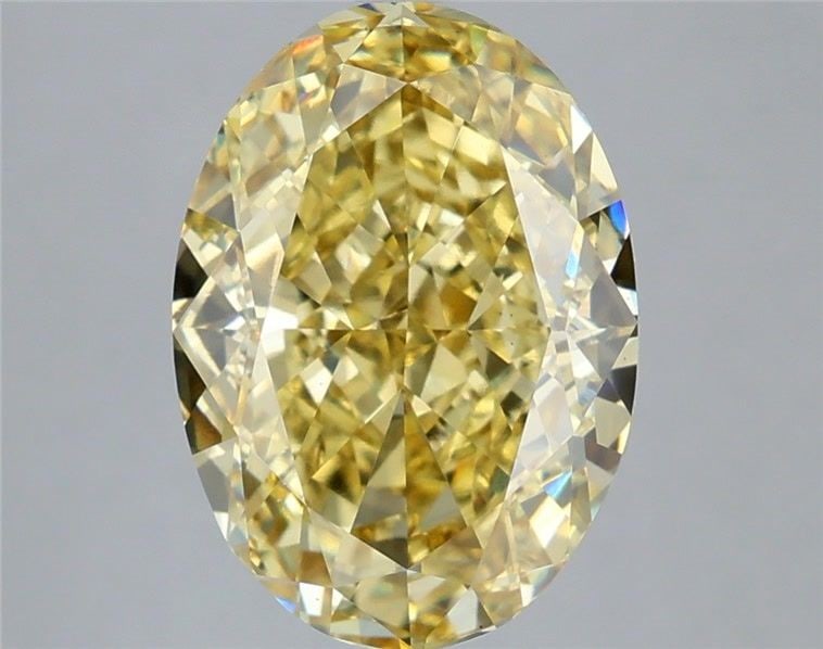 Loose Diamond - OVAL 5.08ct Fancy Intense Yellow VS2: Loose Diamond - OVAL 5.08ct Fancy Intense Yellow VS2 Source: This is a real non-mined Diamond that has been grown in a lab Shape: OVAL Carats: 5.08 Color: Fancy Intense Yellow Certification: IGI Video
