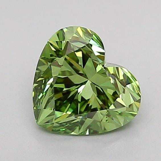 Loose Diamond - HEART 1.05ct Fancy Vivid Green VVS2: Loose Diamond - HEART 1.05ct Fancy Vivid Green VVS2 Source: This is a real non-mined Diamond that has been grown in a lab Shape: HEART Carats: 1.05 Color: Fancy Vivid Green Certification: IGI Video:
