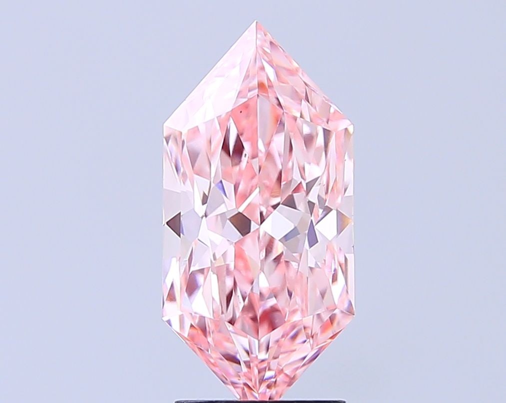 Loose Diamond - HEXAGONAL 3.16ct Fancy Vivid Pink VS1: Loose Diamond - HEXAGONAL 3.16ct Fancy Vivid Pink VS1 Source: This is a real non-mined Diamond that has been grown in a lab Shape: HEXAGONAL Carats: 3.16 Color: Fancy Vivid Pink Certification: IGI Vid