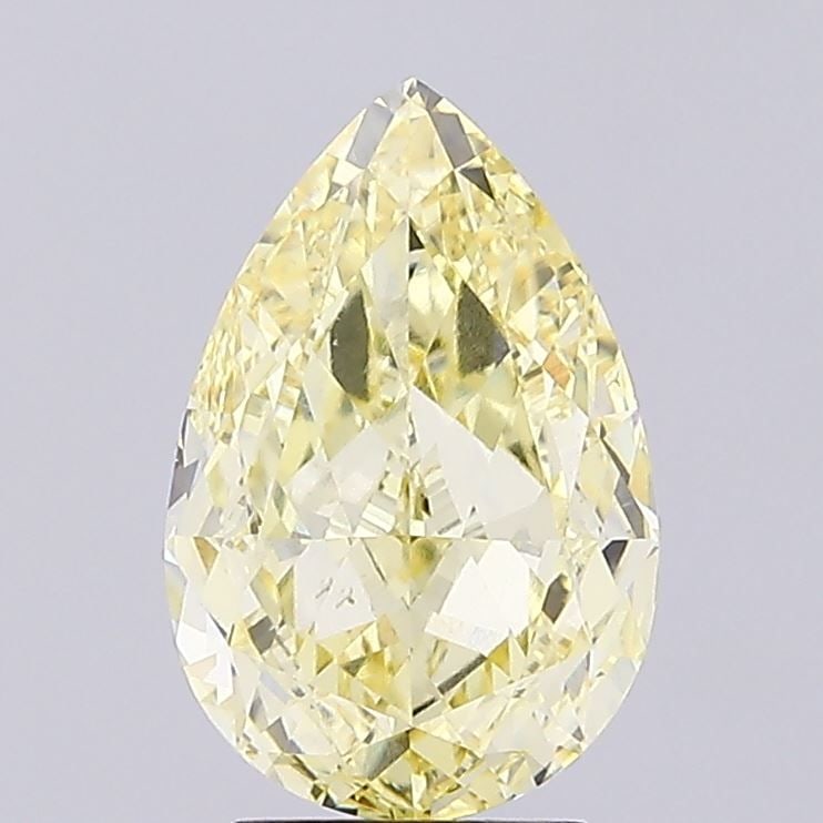 Loose Diamond - PEAR 4.24ct Fancy Intense Yellow VVS2: Loose Diamond - PEAR 4.24ct Fancy Intense Yellow VVS2 Source: This is a real non-mined Diamond that has been grown in a lab Shape: PEAR Carats: 4.24 Color: Fancy Intense Yellow Certification: IGI Vide