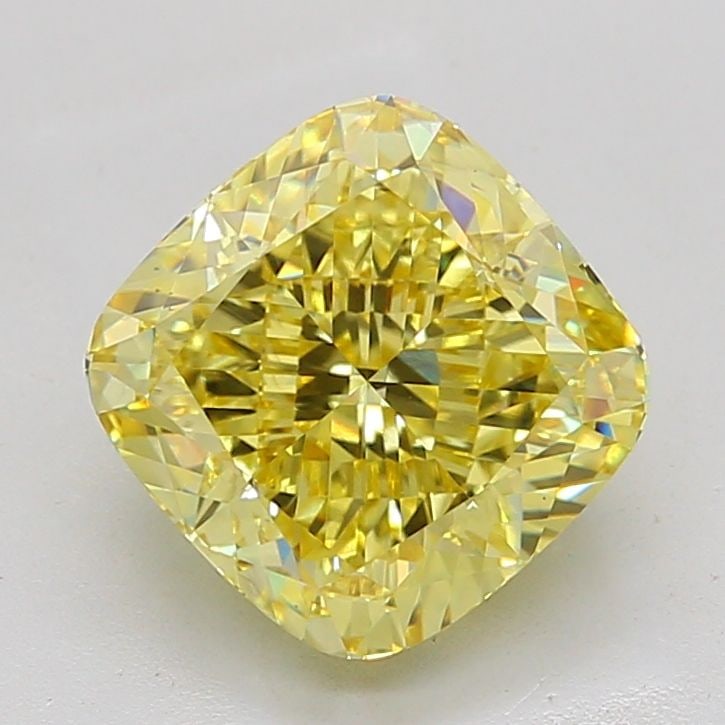 Loose Diamond - CUSHION MODIFIED 5.24ct Fancy Intense Yellow VS1: Loose Diamond - CUSHION MODIFIED 5.24ct Fancy Intense Yellow VS1 Source: This is a real non-mined Diamond that has been grown in a lab Shape: CUSHION MODIFIED Carats: 5.24 Color: Fancy Intense Yellow 
