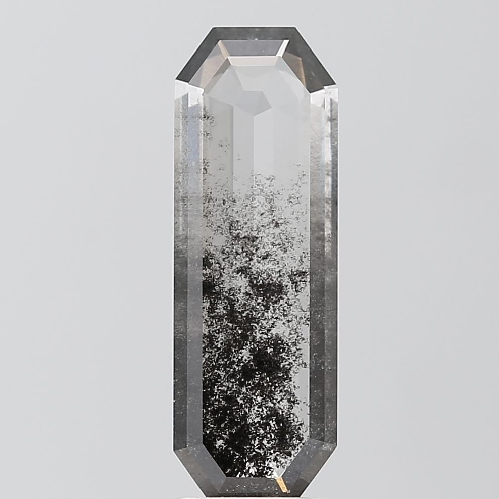 Loose Diamond - EMERALD 1.99ct Salt and Pepper I2: Loose Diamond - EMERALD 1.99ct Salt and Pepper I2 Source: This is a real non-mined Diamond that has been grown in a lab Shape: EMERALD Carats: 1.99 Color: Salt and Pepper Certification: NONE Video: