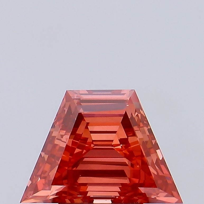 Loose Diamond - TRAPEZOID 2.08ct Fancy Vivid Red VS1: Loose Diamond - TRAPEZOID 2.08ct Fancy Vivid Red VS1 Source: This is a real non-mined Diamond that has been grown in a lab Shape: TRAPEZOID Carats: 2.08 Color: Fancy Vivid Red Certification: NONE Vide
