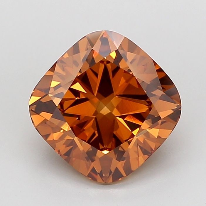 Loose Diamond - CUSHION MODIFIED 4.05ct Fancy Vivid Brownish Orange VVS2: Loose Diamond - CUSHION MODIFIED 4.05ct Fancy Vivid Brownish Orange VVS2 Source: This is a real non-mined Diamond that has been grown in a lab Shape: CUSHION MODIFIED Carats: 4.05 Color: Fancy Vivid B