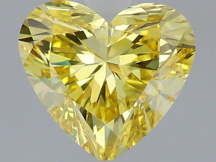 Loose Diamond - HEART 1.53ct Fancy Vivid Yellow VS1: Loose Diamond - HEART 1.53ct Fancy Vivid Yellow VS1 Source: This is a real non-mined Diamond that has been grown in a lab Shape: HEART Carats: 1.53 Color: Fancy Vivid Yellow Certification: IGI Video: