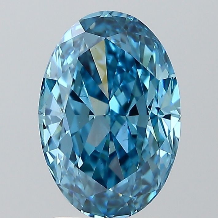 Loose Diamond - OVAL 2.51ct Fancy Vivid Blue VS1: Loose Diamond - OVAL 2.51ct Fancy Vivid Blue VS1 Source: This is a real non-mined Diamond that has been grown in a lab Shape: OVAL Carats: 2.51 Color: Fancy Vivid Blue Certification: IGI Video: