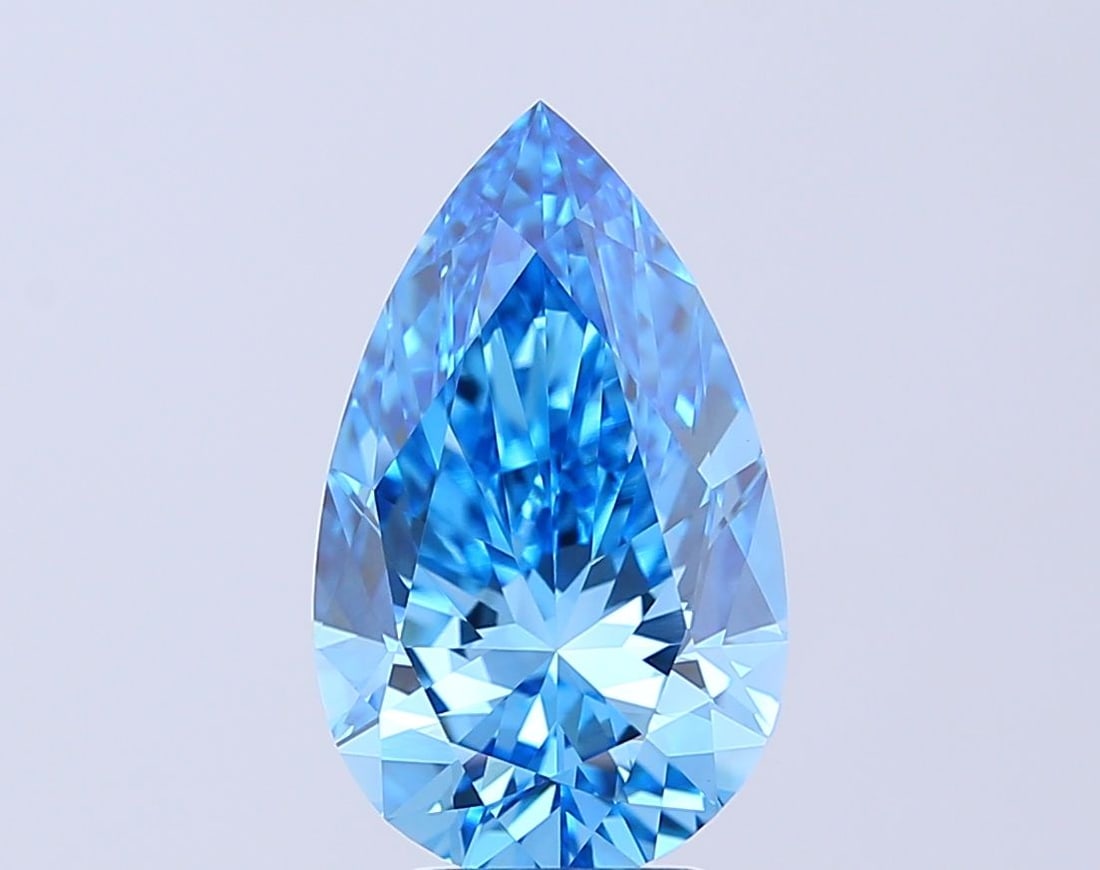Loose Diamond - PEAR 4.01ct Fancy Vivid Blue VVS2 (1 of 1)