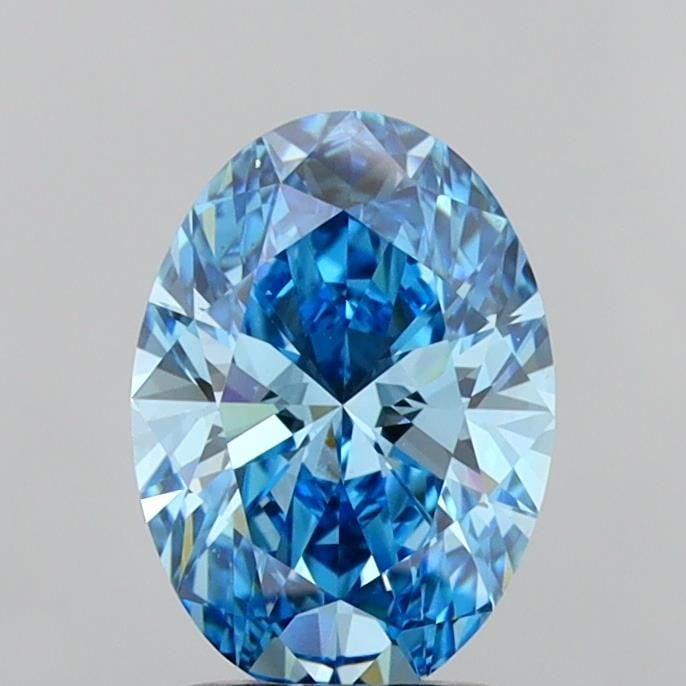 Loose Diamond - OVAL 2.01ct Fancy Vivid Blue VVS2: Loose Diamond - OVAL 2.01ct Fancy Vivid Blue VVS2 Source: This is a real non-mined Diamond that has been grown in a lab Shape: OVAL Carats: 2.01 Color: Fancy Vivid Blue Certification: IGI Video: