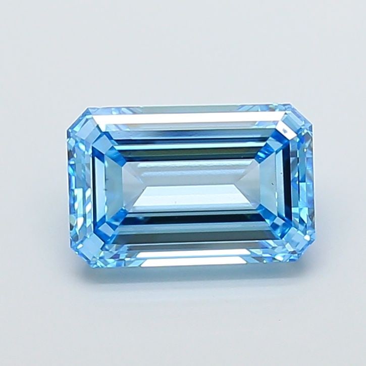 Loose Diamond - EMERALD 3.68ct Fancy Vivid Blue VS1: Loose Diamond - EMERALD 3.68ct Fancy Vivid Blue VS1 Source: This is a real non-mined Diamond that has been grown in a lab Shape: EMERALD Carats: 3.68 Color: Fancy Vivid Blue Certification: IGI Video: