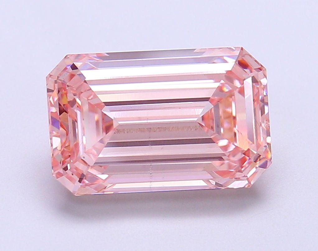Loose Diamond - EMERALD 5.62ct Fancy Intense Pink VS2: Loose Diamond - EMERALD 5.62ct Fancy Intense Pink VS2 Source: This is a real non-mined Diamond that has been grown in a lab Shape: EMERALD Carats: 5.62 Color: Fancy Intense Pink Certification: IGI Vid