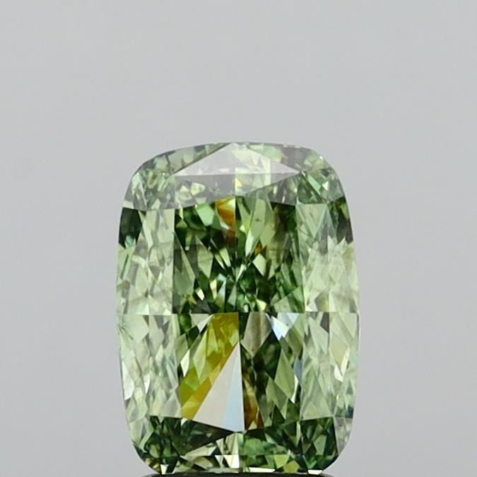 Loose Diamond - CUSHION MODIFIED 2.01ct Fancy Vivid Green SI1: Loose Diamond - CUSHION MODIFIED 2.01ct Fancy Vivid Green SI1 Source: This is a real non-mined Diamond that has been grown in a lab Shape: CUSHION MODIFIED Carats: 2.01 Color: Fancy Vivid Green Certif