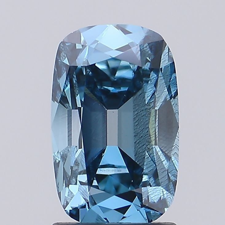 Loose Diamond - CUSHION 2.05ct Fancy Vivid Blue SI2: Loose Diamond - CUSHION 2.05ct Fancy Vivid Blue SI2 Source: This is a real non-mined Diamond that has been grown in a lab Shape: CUSHION Carats: 2.05 Color: Fancy Vivid Blue Certification: IGI Video: