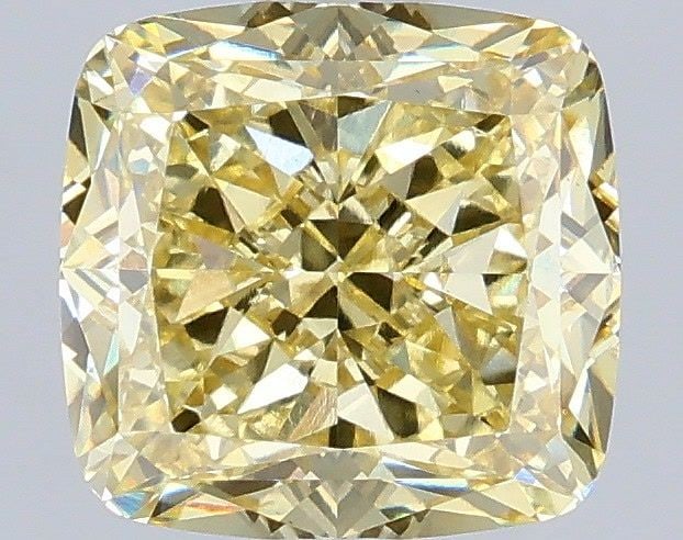 Loose Diamond - CUSHION MODIFIED 3.07ct Fancy Yellow VS1: Loose Diamond - CUSHION MODIFIED 3.07ct Fancy Yellow VS1 Source: This is a real non-mined Diamond that has been grown in a lab Shape: CUSHION MODIFIED Carats: 3.07 Color: Fancy Yellow Certification: I