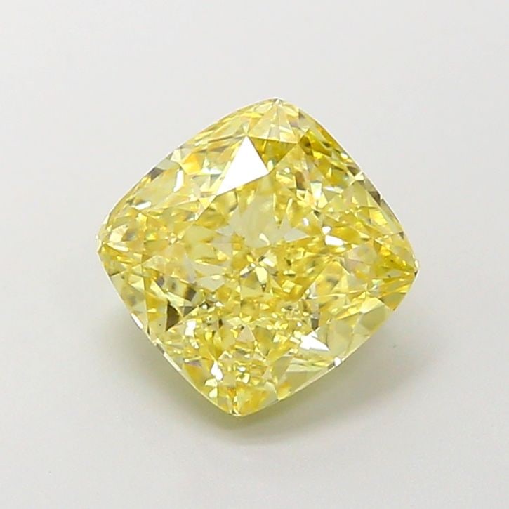 Loose Diamond - CUSHION MODIFIED 2.6ct Fancy Intense Yellow VS1: Loose Diamond - CUSHION MODIFIED 2.6ct Fancy Intense Yellow VS1 Source: This is a real non-mined Diamond that has been grown in a lab Shape: CUSHION MODIFIED Carats: 2.6 Color: Fancy Intense Yellow Ce