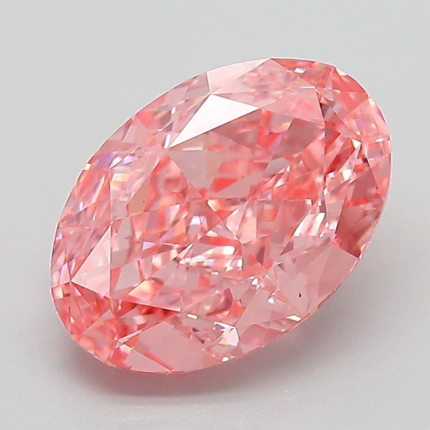 Loose Diamond - OVAL 3.24ct Fancy Vivid Pink VVS2: Loose Diamond - OVAL 3.24ct Fancy Vivid Pink VVS2 Source: This is a real non-mined Diamond that has been grown in a lab Shape: OVAL Carats: 3.24 Color: Fancy Vivid Pink Certification: IGI Video: