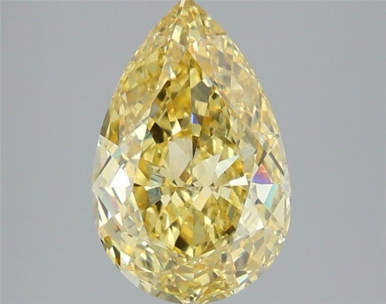Loose Diamond - PEAR 3.03ct Fancy Vivid Yellow VS1: Loose Diamond - PEAR 3.03ct Fancy Vivid Yellow VS1 Source: This is a real non-mined Diamond that has been grown in a lab Shape: PEAR Carats: 3.03 Color: Fancy Vivid Yellow Certification: IGI Video: