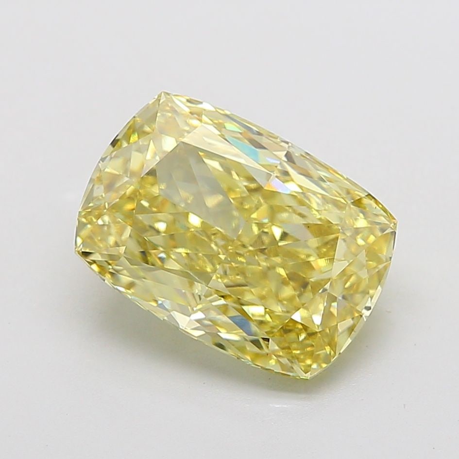 Loose Diamond - CUSHION MODIFIED 8.08ct Fancy Intense Yellow VS1: Loose Diamond - CUSHION MODIFIED 8.08ct Fancy Intense Yellow VS1 Source: This is a real non-mined Diamond that has been grown in a lab Shape: CUSHION MODIFIED Carats: 8.08 Color: Fancy Intense Yellow 