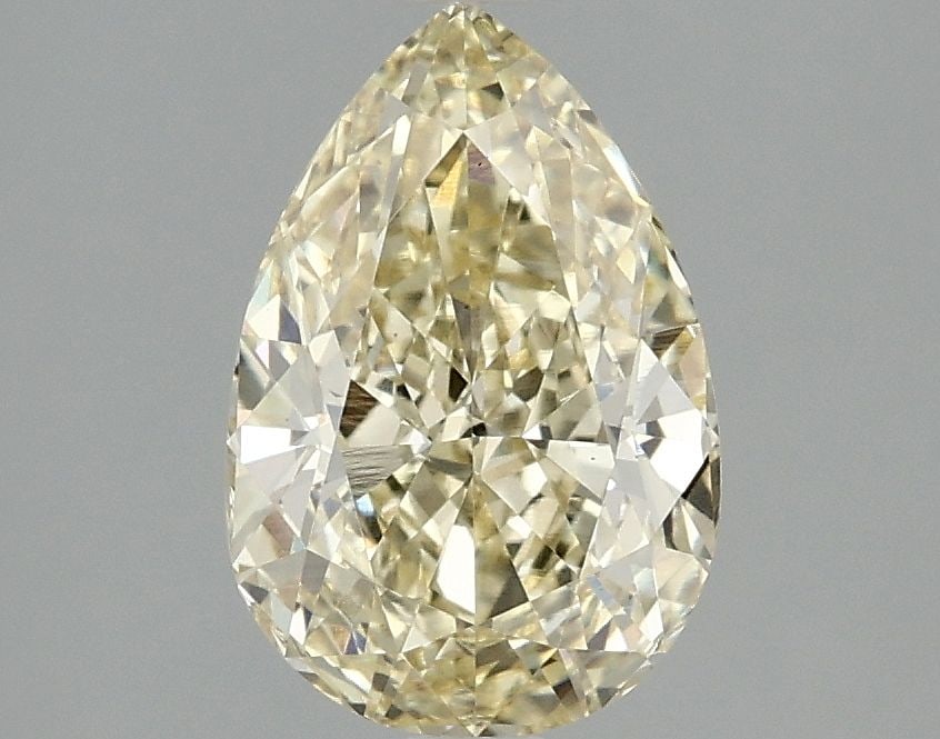 Loose Diamond - PEAR 2.07ct Fancy Yellow VS1: Loose Diamond - PEAR 2.07ct Fancy Yellow VS1 Source: This is a real non-mined Diamond that has been grown in a lab Shape: PEAR Carats: 2.07 Color: Fancy Yellow Certification: IGI Video: