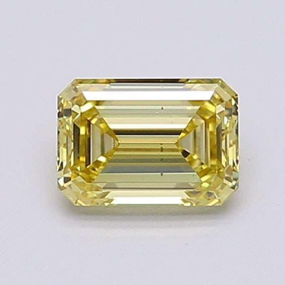 Loose Diamond - EMERALD 1.04ct Fancy Intense Yellow VS2: Loose Diamond - EMERALD 1.04ct Fancy Intense Yellow VS2 Source: This is a real non-mined Diamond that has been grown in a lab Shape: EMERALD Carats: 1.04 Color: Fancy Intense Yellow Certification: IGI