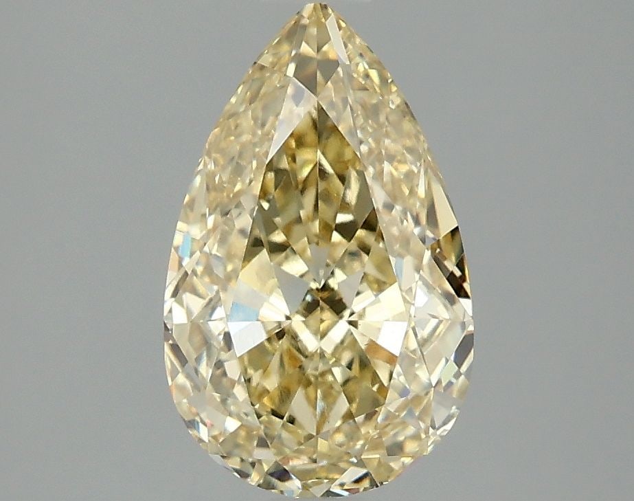 Loose Diamond - PEAR 2.09ct Fancy Intense Yellow VS1: Loose Diamond - PEAR 2.09ct Fancy Intense Yellow VS1 Source: This is a real non-mined Diamond that has been grown in a lab Shape: PEAR Carats: 2.09 Color: Fancy Intense Yellow Certification: IGI Video