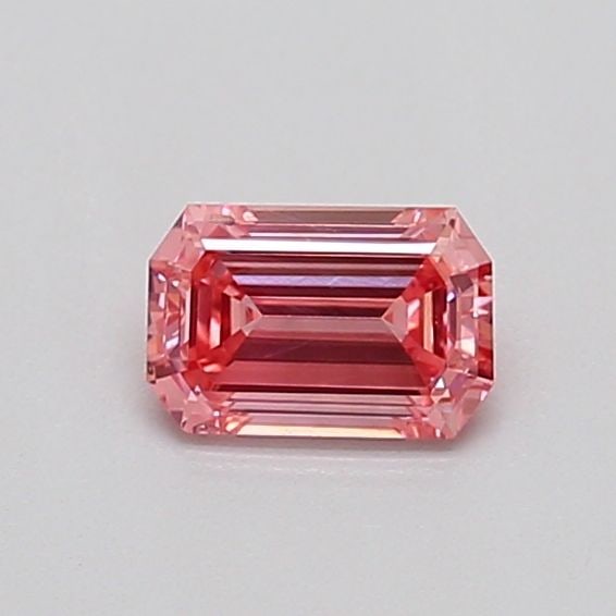 Loose Diamond - EMERALD 0.35ct Fancy Vivid Pink SI1: Loose Diamond - EMERALD 0.35ct Fancy Vivid Pink SI1 Source: This is a real non-mined Diamond that has been grown in a lab Shape: EMERALD Carats: 0.35 Color: Fancy Vivid Pink Certification: IGI Video: