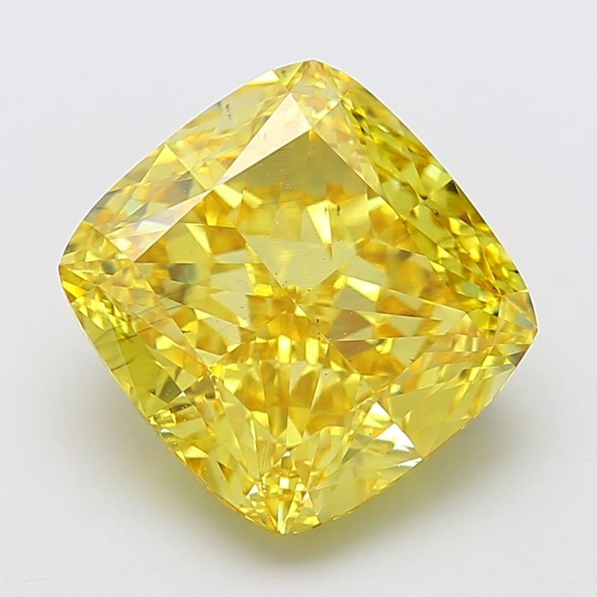 Loose Diamond - CUSHION MODIFIED 10.04ct Fancy Vivid Yellow VS2: Loose Diamond - CUSHION MODIFIED 10.04ct Fancy Vivid Yellow VS2 Source: This is a real non-mined Diamond that has been grown in a lab Shape: CUSHION MODIFIED Carats: 10.04 Color: Fancy Vivid Yellow Ce