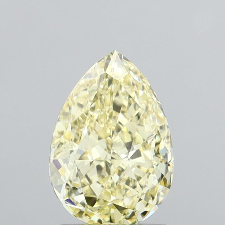 Loose Diamond - PEAR 1.52ct Fancy Light Yellow VS1: Loose Diamond - PEAR 1.52ct Fancy Light Yellow VS1 Source: This is a real non-mined Diamond that has been grown in a lab Shape: PEAR Carats: 1.52 Color: Fancy Light Yellow Certification: IGI Video: