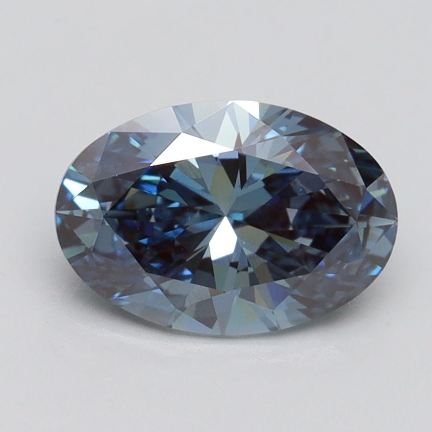 Loose Diamond - OVAL 1.5ct Fancy Vivid Greenish Blue VS1: Loose Diamond - OVAL 1.5ct Fancy Vivid Greenish Blue VS1 Source: This is a real non-mined Diamond that has been grown in a lab Shape: OVAL Carats: 1.5 Color: Fancy Vivid Greenish Blue Certification: I