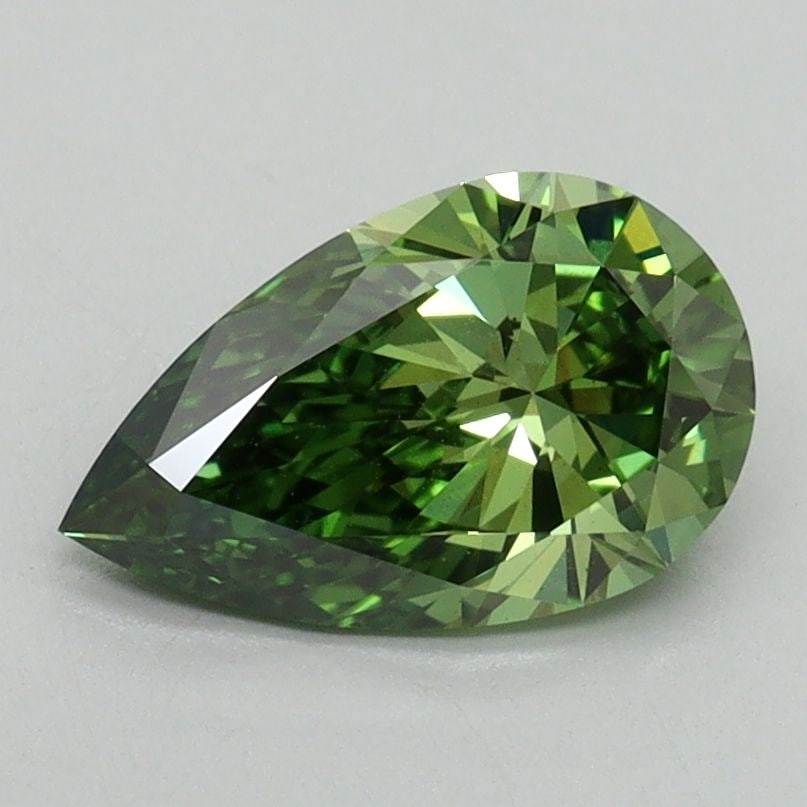 Loose Diamond - PEAR 1.18ct Fancy Vivid Green VS1: Loose Diamond - PEAR 1.18ct Fancy Vivid Green VS1 Source: This is a real non-mined Diamond that has been grown in a lab Shape: PEAR Carats: 1.18 Color: Fancy Vivid Green Certification: IGI Video: