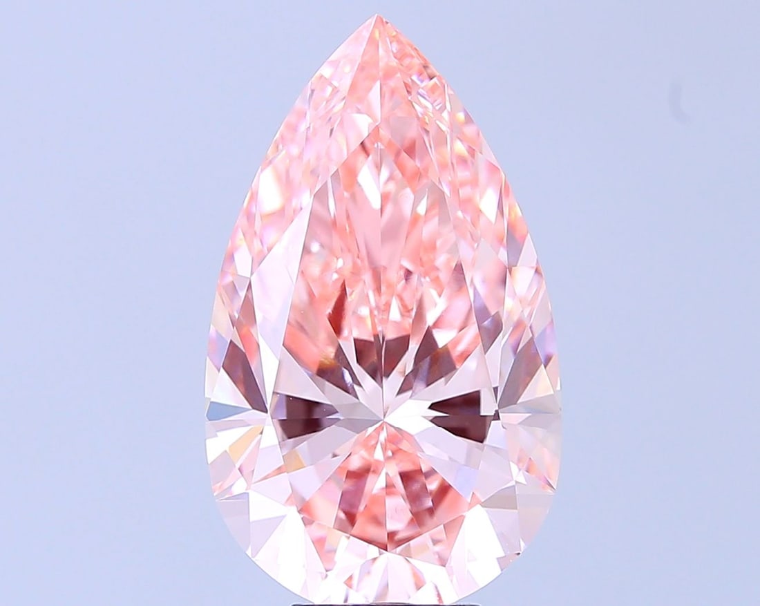 Loose Diamond - PEAR 8.02ct Fancy Vivid Pink VVS2: Loose Diamond - PEAR 8.02ct Fancy Vivid Pink VVS2 Source: This is a real non-mined Diamond that has been grown in a lab Shape: PEAR Carats: 8.02 Color: Fancy Vivid Pink Certification: IGI Video: