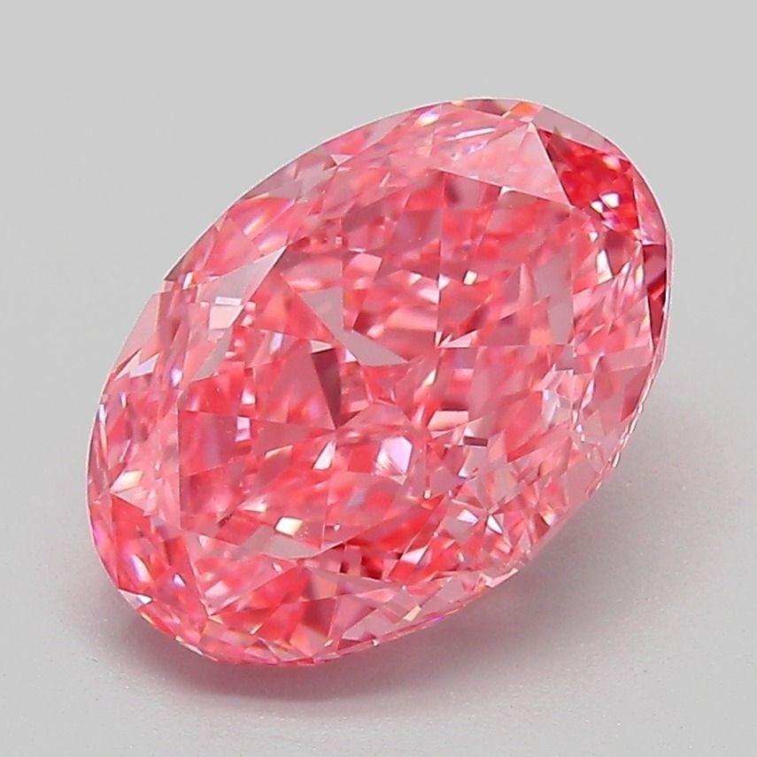Loose Diamond - OVAL 3.09ct Fancy Vivid Pink VVS2: Loose Diamond - OVAL 3.09ct Fancy Vivid Pink VVS2 Source: This is a real non-mined Diamond that has been grown in a lab Shape: OVAL Carats: 3.09 Color: Fancy Vivid Pink Certification: IGI Video: