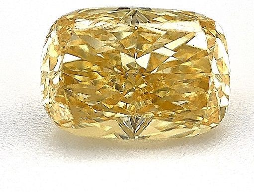 Loose Diamond - CUSHION BRILLIANT 4.03ct Fancy Vivid Yellow VS1: Loose Diamond - CUSHION BRILLIANT 4.03ct Fancy Vivid Yellow VS1 Source: This is a real non-mined Diamond that has been grown in a lab Shape: CUSHION BRILLIANT Carats: 4.03 Color: Fancy Vivid Yellow Ce