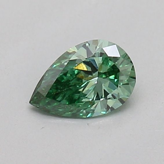 Loose Diamond - PEAR 0.19ct Fancy Vivid Green VS2: Loose Diamond - PEAR 0.19ct Fancy Vivid Green VS2 Source: This is a real non-mined Diamond that has been grown in a lab Shape: PEAR Carats: 0.19 Color: Fancy Vivid Green Certification: IGI Video: