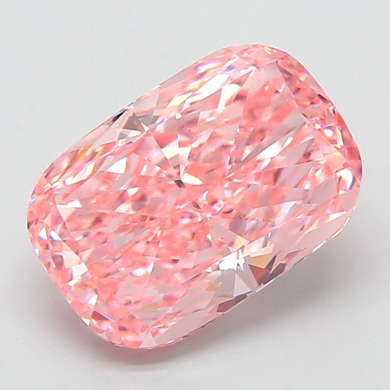Loose Diamond - CUSHION MODIFIED 4.0ct Fancy Vivid Pink VS1: Loose Diamond - CUSHION MODIFIED 4.0ct Fancy Vivid Pink VS1 Source: This is a real non-mined Diamond that has been grown in a lab Shape: CUSHION MODIFIED Carats: 4.0 Color: Fancy Vivid Pink Certificat