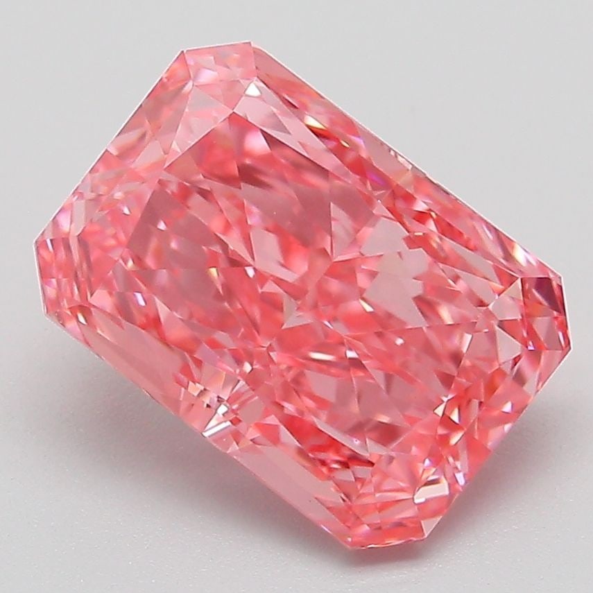 Loose Diamond - RADIANT 3.04ct Fancy Vivid Pink VS1: Loose Diamond - RADIANT 3.04ct Fancy Vivid Pink VS1 Source: This is a real non-mined Diamond that has been grown in a lab Shape: RADIANT Carats: 3.04 Color: Fancy Vivid Pink Certification: IGI Video: