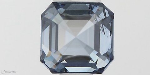 Loose Diamond - SQUARE EMERALD 0.62ct Fancy Vivid Blue SI2 (1 of 1)