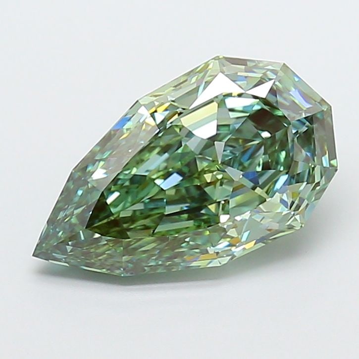 Loose Diamond - PEAR 4.07ct Fancy Vivid Green VS1 (1 of 1)