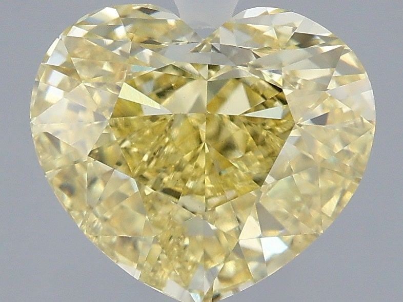 Loose Diamond - HEART 4.08ct Fancy Intense Yellow VS1: Loose Diamond - HEART 4.08ct Fancy Intense Yellow VS1 Source: This is a real non-mined Diamond that has been grown in a lab Shape: HEART Carats: 4.08 Color: Fancy Intense Yellow Certification: IGI Vid