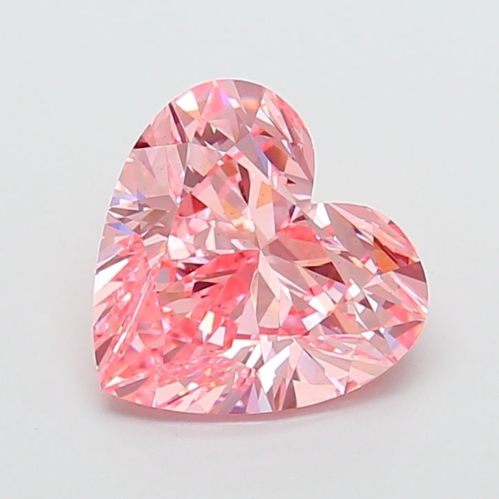 Loose Diamond - HEART 4.03ct Fancy Vivid Pink VS1: Loose Diamond - HEART 4.03ct Fancy Vivid Pink VS1 Source: This is a real non-mined Diamond that has been grown in a lab Shape: HEART Carats: 4.03 Color: Fancy Vivid Pink Certification: IGI Video: