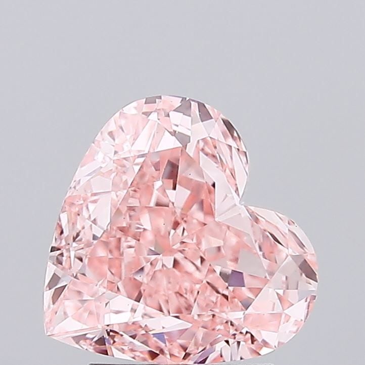 Loose Diamond - HEART 2.68ct Fancy Vivid Pink VS1: Loose Diamond - HEART 2.68ct Fancy Vivid Pink VS1 Source: This is a real non-mined Diamond that has been grown in a lab Shape: HEART Carats: 2.68 Color: Fancy Vivid Pink Certification: IGI Video: